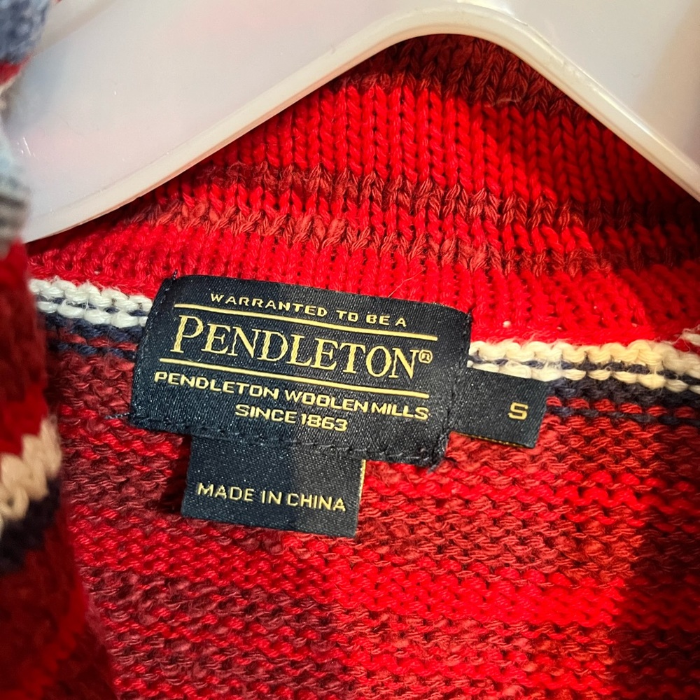 Pendleton Cotton Button Up Sweater Size Small - image 4